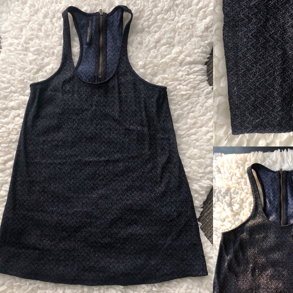 Zara Basic Evening Tank Black Metallic SZ S